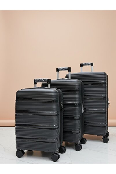 Generic 3-Piece Hardside Lightweight PP Luggage Set with 360° Spinner Wheels