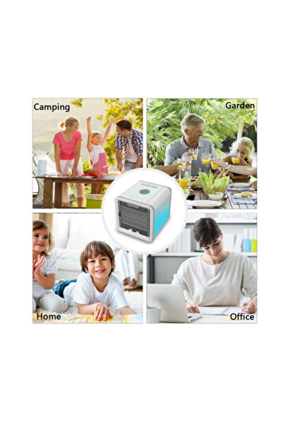 KlaussTech Air Humidifier, 3 Functions, USB Power, LED Light, Silent, White/Blue