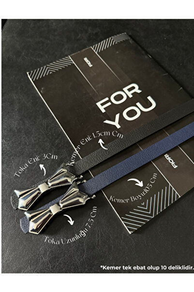 Fiori 2-Piece Bow Tie Silver Buckle Thin Women's Belt, Coat Belt, Shirt Belt, Dress Belt