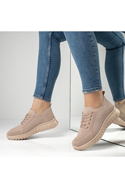 Modlet.ro Women's pink lace-up sneakers MOD13236