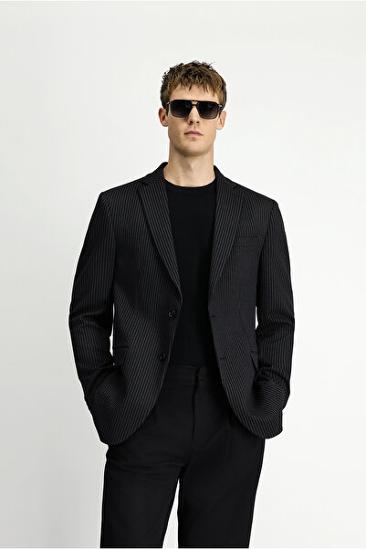 Kiğılı Regular Fit Sivri Yaka Düz Armürlü Yünlü Klasik Takım Elbise