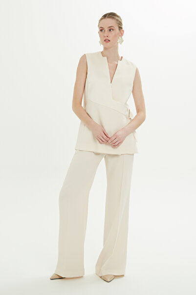 GİZİA V Yakalı Astarlı Yelek