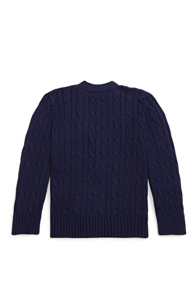 Polo Ralph Lauren Lacivert Erkek Çocuk Saç Örgü Hırka