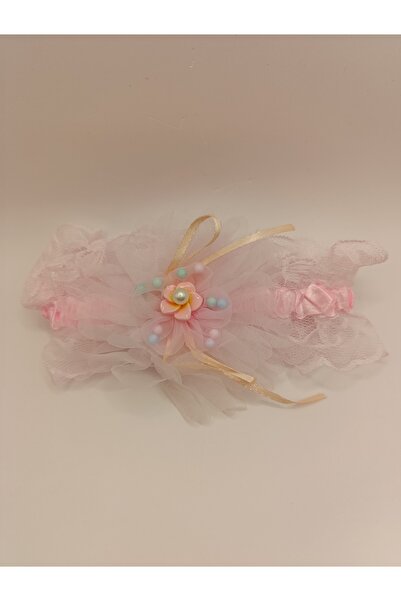 Kız Bebek Çiçekli Lastikli Bandana 2 ad.