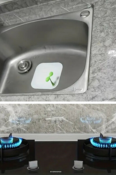 Hombak 5 Metre Suya Neme ve Isıya Dayanıklı | Mermer Desen Kendinden Yapışkanlı Sticker Folyo