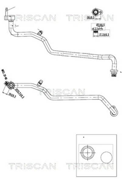TRISCAN Conducta Presiune Variabila Aer Conditionat Spate Ford Fiesta 6