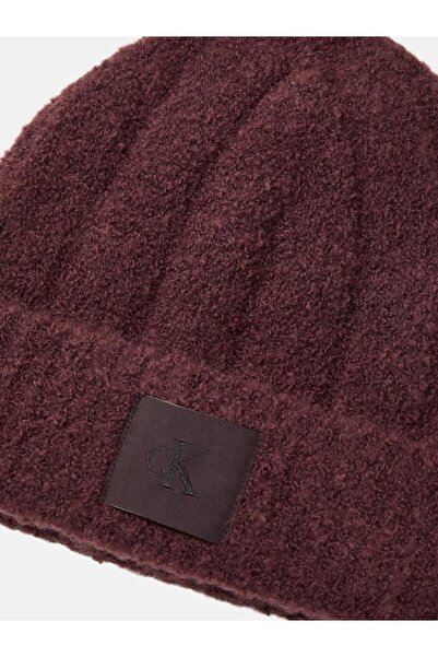 Calvin Klein CK PATCH BOUCLE BEANIE Barna-OS