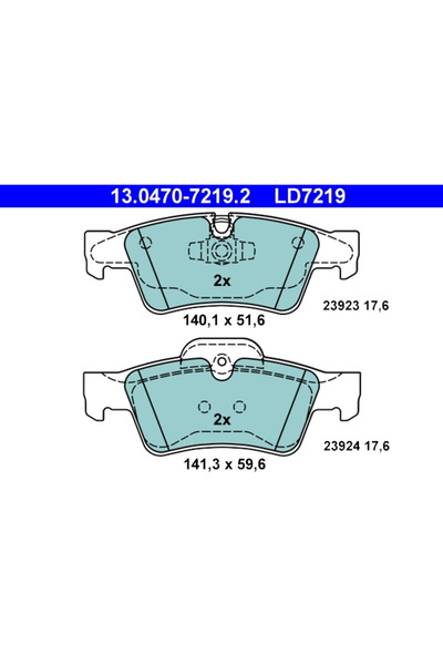 Ate Set Placute Frana Frana Disc Mercedes-Benz Gl-Class/M-Class/R-Class
