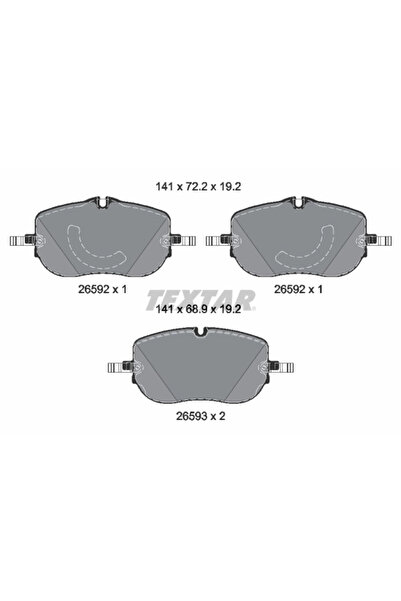 TEXTAR Set Placute Frana Frana Disc Mercedes-Benz C-Class/Cle Mercedes-Benz (...