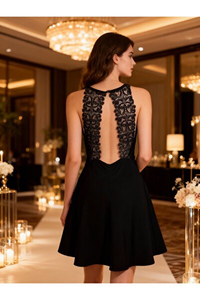 dml giyim Sırt dekolte elbise