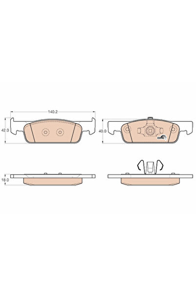 TRW Set Placute Frana Frana Disc Dacia Logan 2/Logan Mcv 2/Sandero 2 Renault ...