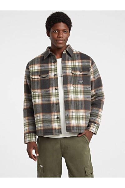 Guess Jeans Erkek Yün Karışımlı Regular Fit Gömlek