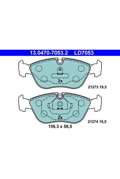 Ate Комплект спирачни накладки дискови спирачки Volvo 850/C70 1/S70