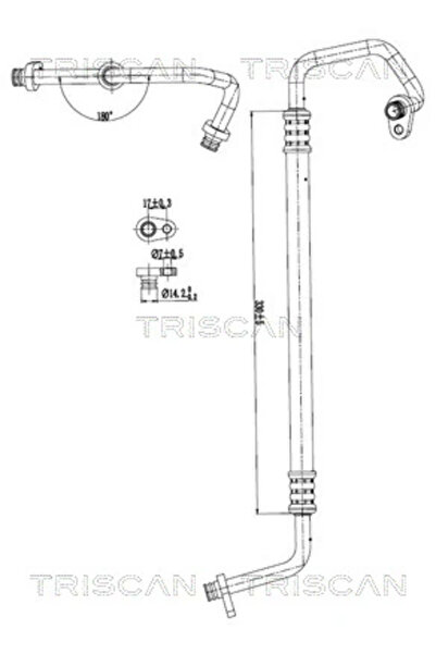 TRISCAN Conducta Presiune Variabila Aer Conditionat Citroen C5 3 Peugeot 407/...