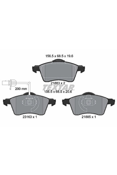 Krieger Set Placute Frana Frana Disc Vw California T4 Camper/Kombi T2 Bus/Kom...