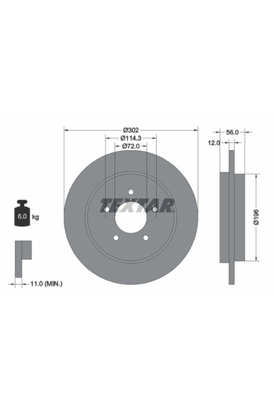 TEXTAR Дискови спирачки Ford Maverick Ford Австралия Escape