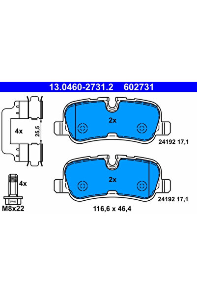 Ate Set Placute Frana Frana Disc Land Rover Discovery 4/Range Rover 3/Range R...
