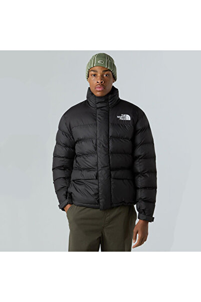 THE NORTH FACE معطف ليمبارا المعزول للرجال باللون الأسود ياقة مرتفعة متوسطة ا...