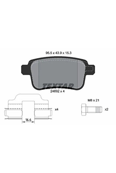 Krieger Set Placute Frana Frana Disc Renault Kangoo / Grand Kangoo 2/Kangoo B...