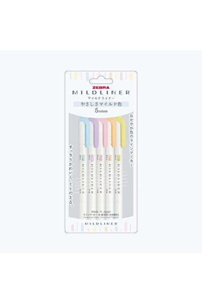 Zebra Mildliner 5'li Highlihter WKT7-5C-YC Yasashi Color Mild Set