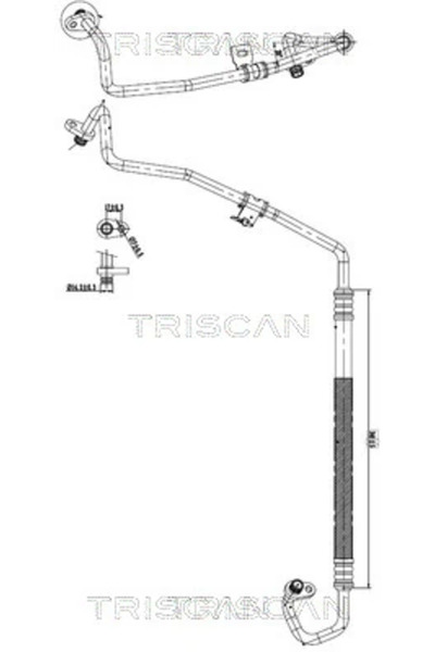 TRISCAN Conducta Presiune Variabila Aer Conditionat Citroen Berlingo Peugeot ...