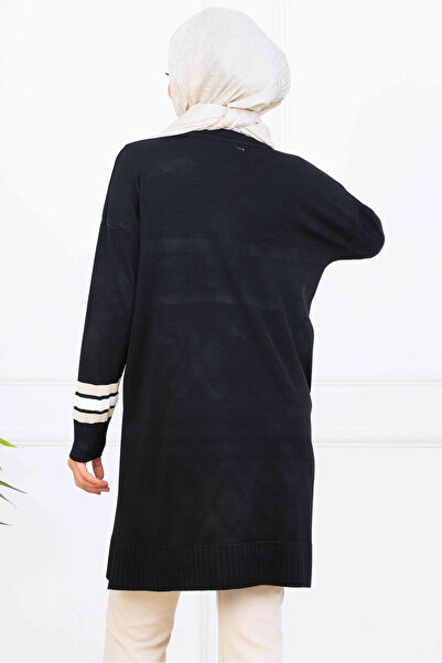 benguen ριγέ Mercerized Tunic K5020 Μαύρο