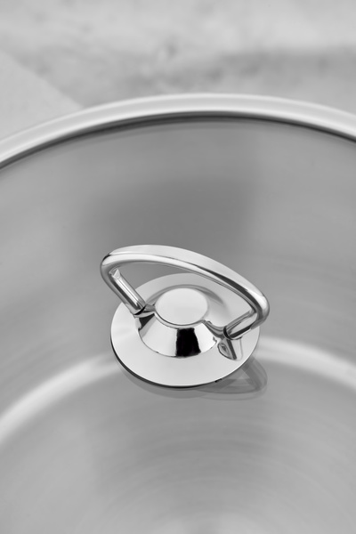 Cooker Lara 26 cm Stainless Steel Deep Pot with Glass Lid