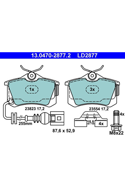 Ate Set Placute Frana Frana Disc Seat Cordoba/Ibiza 3 Vw Lupo 1/Polo 4