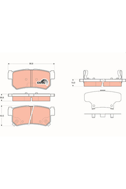 TRW Set Placute Frana Frana Disc Daewoo Musso/Rexton Roewe (Saic) W5