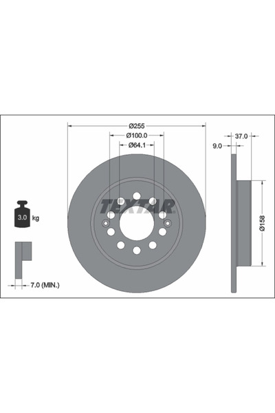 TEXTAR Disc Frana Mg Mg Zs Suv Mg (Saic) Zs