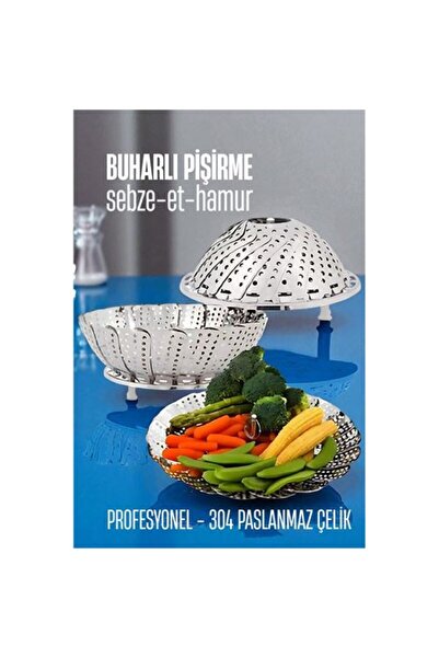 Marsilyan سلة طهي الخضار - جهاز طهي بالبخار من الفولاذ المقاوم للصدأ