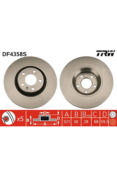 TRW Disc Frana Audi A6 Allroad C6/A6 C6/A8 D3