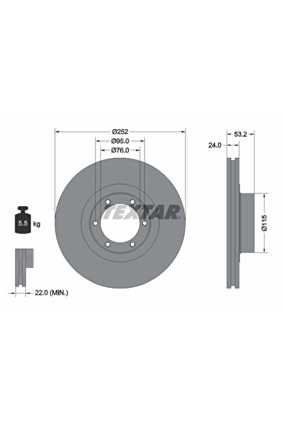 TEXTAR Disc Frana Opel Arena Renault 20/30/Trafic Bus