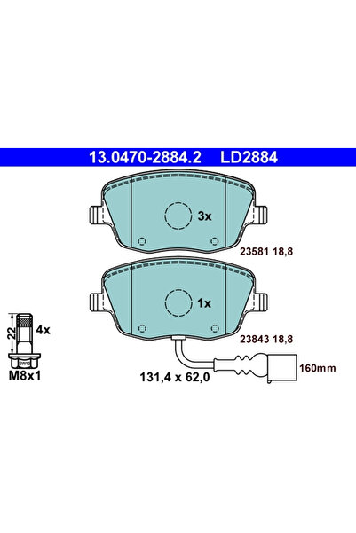 Ate Set Placute Frana Frana Disc Seat Cordoba/Ibiza 3 Skoda Fabia 1/Fabia 2/R...