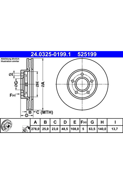 Ate Disc Frana Ford C-Max 2/Focus 3