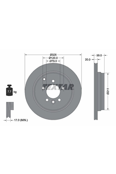 Krieger Disc frana Land Rover Discovery 3/Discovery 4/Range Rover Sport 1
