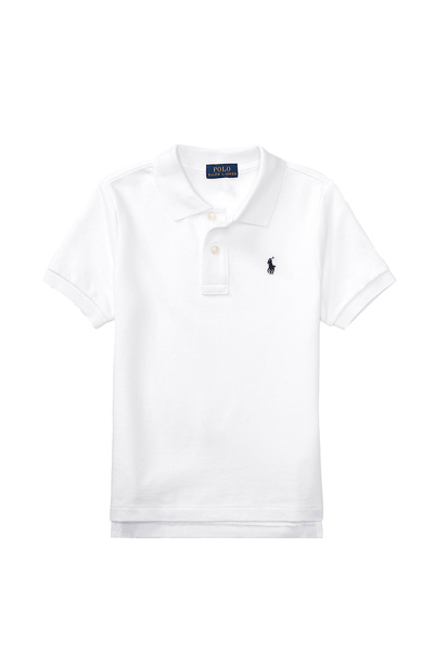 Polo Ralph Lauren White Polo Neck Unisex Kids T-Shirt