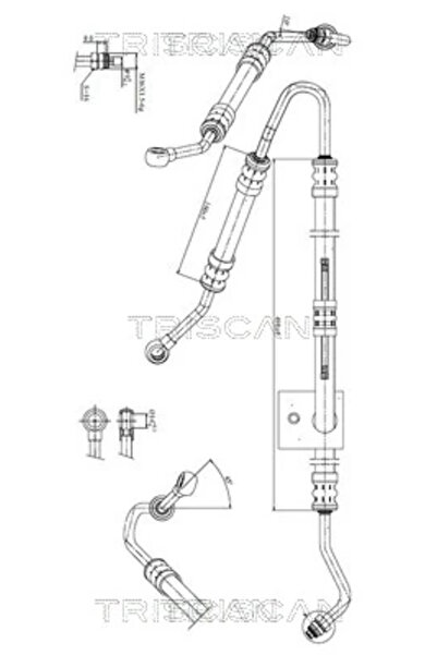 TRISCAN Furtun Hidraulic Sistem De Directie De La Pompa Hidraulica La Caseta ...