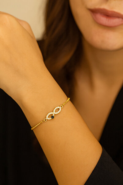 YUNİCCİ & CO سوار من الفولاذ اللانهائي باللون الذهبي