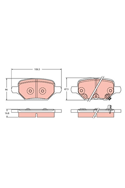 TRW Set Placute Frana Frana Disc Chevrolet Trax Opel Mokka / Mokka 10/Mokka 1...