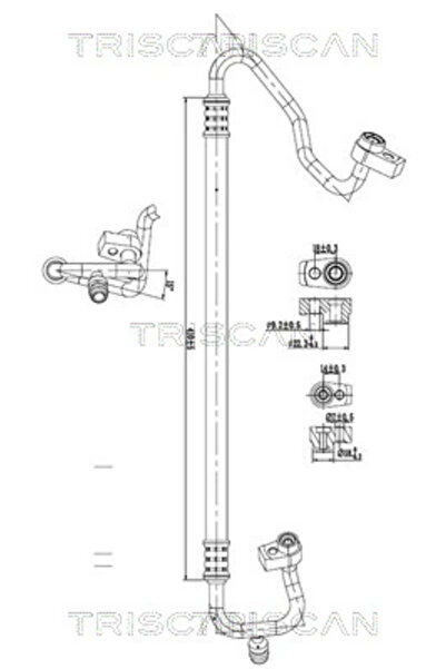 TRISCAN Conducta Presiune Variabila Aer Conditionat Ford B-Max/Fiesta 6/Fiest...