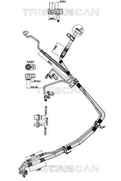 TRISCAN Conducta Presiune Variabila Aer Conditionat Ford Transit Custom V362 ...