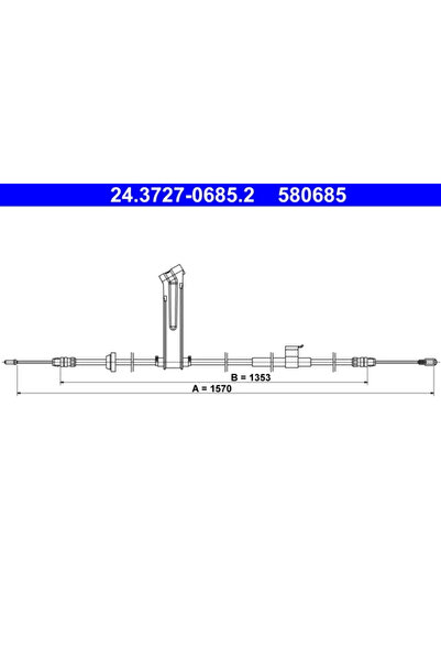 Ate Parking Brake Cable Ford Transit V363 Bus/Transit V363 Body/Transit V363 ...