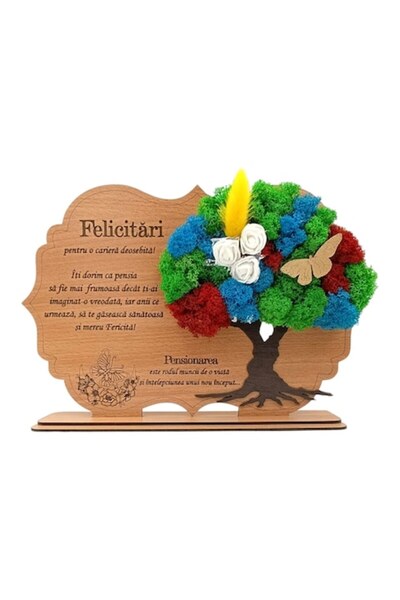 OEM Tablou personalizat decorat cu licheni naturali, cu mesaj standard pentru...