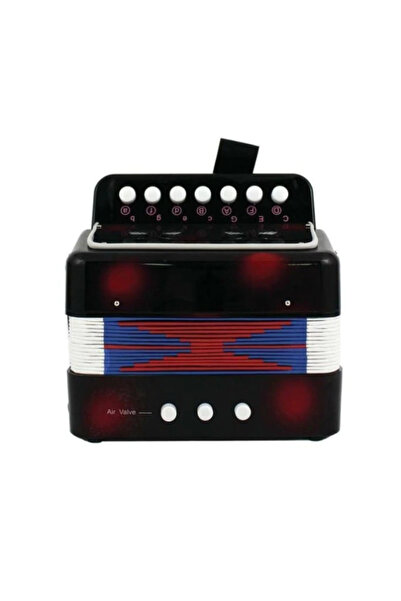 KlaussTech Acordeon pentru copii cu 14 tonuri, 7 clape și 3 basuri, curele, 1...