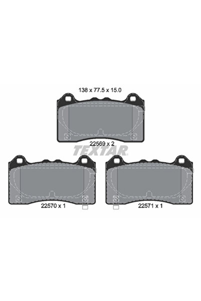 TEXTAR Set Placute Frana Frana Disc Ford Focus 3 Ford Australia Focus