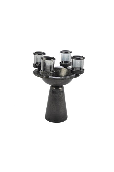 Mikasa Moor Antik Siyah 4lü Cam Mumluk 36x44cm