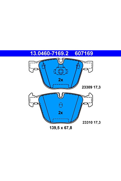 Ate Set Placute Frana Frana Disc Bmw 1 Cupe/3 Cupe/5