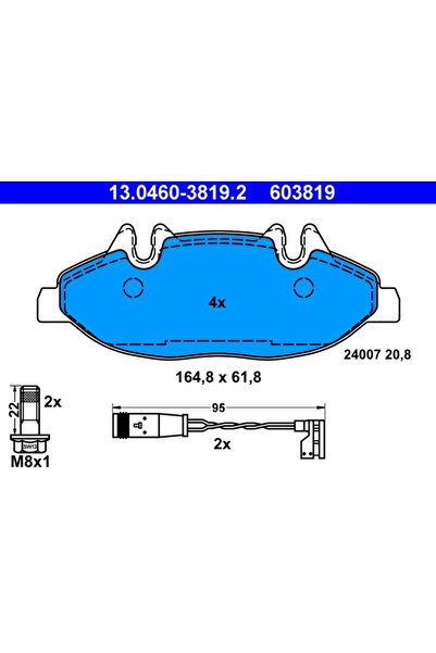 Ate Set Placute Frana Frana Disc Mercedes-Benz Viano/Vito / Mixto Caroserie/V...