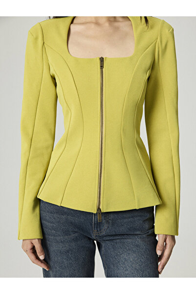 Nocturne Fermuar Detaylı Vatkalı Bluz